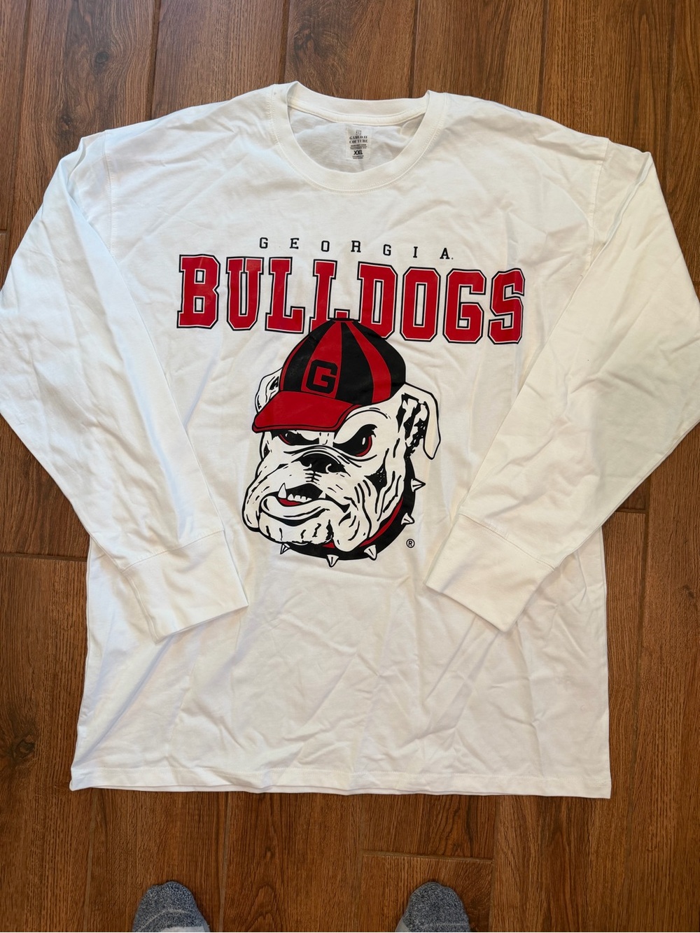 Georgia Bulldogs White Long-Sleeve Graphic Tee game day couture/ men’s xxl /nwot
